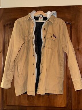 Dickies Men’s Tan Hooded Work Jacket